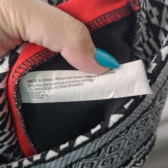 Eloquii Tribal Pattern Color Block Skirt Size 24 - Picture 6 of 6